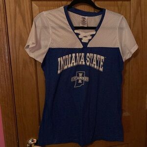 Indiana State women’s short sleeve jersey style T shirt